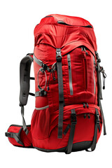 3d big camping backpack on transparent background, Png format. - obrazy, fototapety, plakaty
