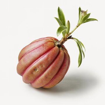 pink fruit of melo cactus on white cephalium