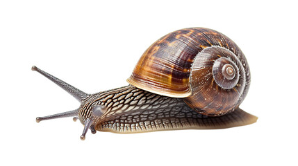 cute snail animal on transparent background