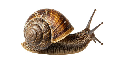 cute snail animal on transparent background