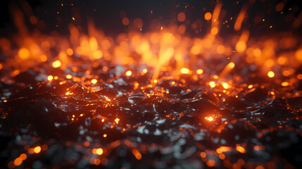 Intense flames, depict flames with realistic flames 3D
