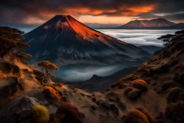 Foto op Plexiglas Natural mountain created by AI technology © Umar