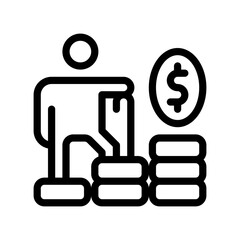 retirement line icon