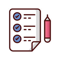 Checklist icon vector, stock illustration