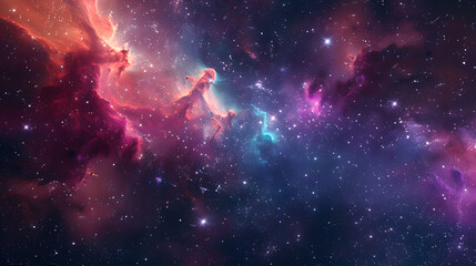 A deep space nebula saar space wallpaper - obrazy, fototapety, plakaty