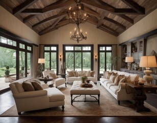 Obraz na płótnie Canvas modern living room with white sofa
