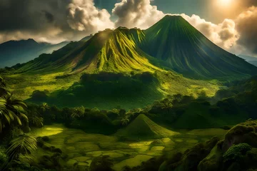 Fototapeten Natural mountain created by AI technology © Umar