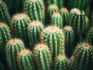 Close up background with a green cactus plant 