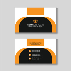 Creative clean corporate business card template design for business and personal use