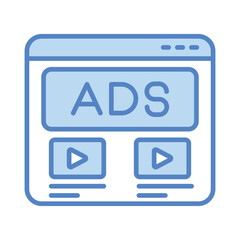 Ads icon vector, stock illustration