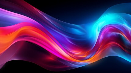 Fototapeta premium Neon Colors Swirling Flow