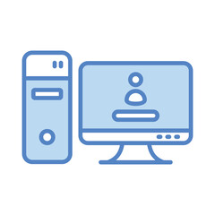 Computer icon vector, stock illustration