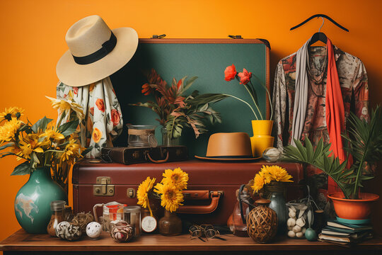 Magazine photography style focusing on the culture and community around buying second hand goods with vibrant detailed images of vintage and repurposed items and narratives of individuals committed