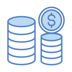 Coins icon vector, stock illustration