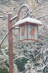 Snow view of Wuhan Yellow Crane Tower Park