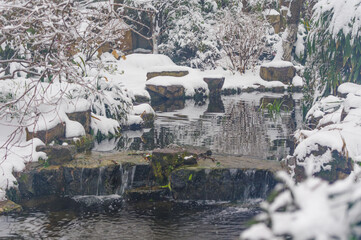 Snow view of Wuhan Yellow Crane Tower Park
