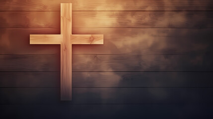 Naklejka premium The Holy Cross symbolizes the death and resurrection of Jesus Christ