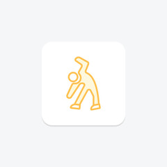 Flexibility icon, mobility, range, motion, stretch duotone line icon, editable vector icon, pixel perfect, illustrator ai file