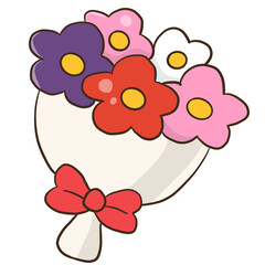 Romantic Bouquet of flowers for celebration, valentine and for decorative