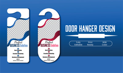 Set of door hangers design. Vector illustration, corporate door hanger design, Door hanger tags, do not disturb and make up room sign Premium Vector, Door hanger design template