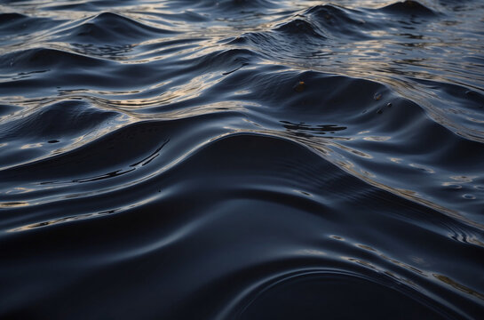ripples in black water background	