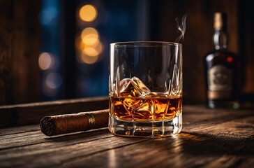 glass of whiskey background
