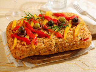 Filled focaccia.