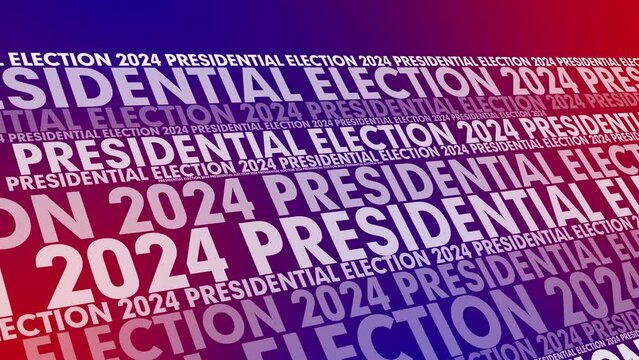 Voting for presidential election text on blue and red background political inspiration for your election campaign presentation