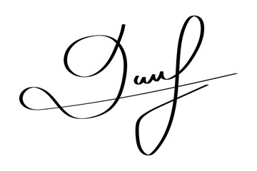 Autograph. Business or personal handwritten signature isolated on the transparent background. Signature scribble for deals and contracts. - obrazy, fototapety, plakaty