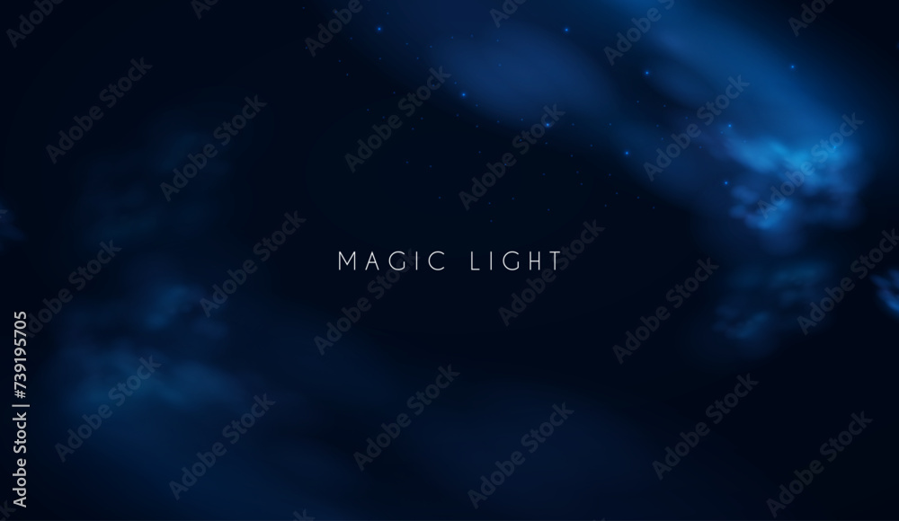 Wall mural abstract background with motion light. space, cosmos, firework and comet light effect. flyin asteroi