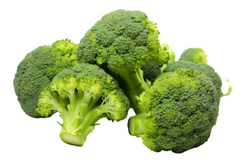 Delicious fresh broccoli on transparent background, Png format.