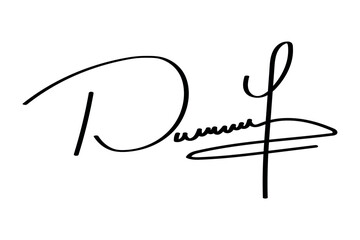 Autograph. Business or personal handwritten signature isolated on the transparent background. Signature scribble for deals and contracts.