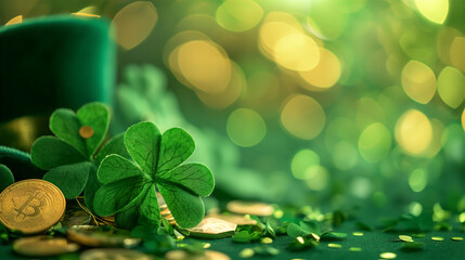 St patrick day background. Generative Ai.