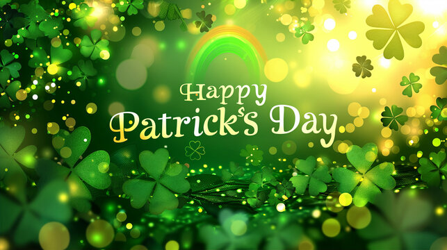 St patrick day background. Generative Ai.