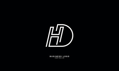 HD, DH, H, D, Abstract Letters Logo Monogram