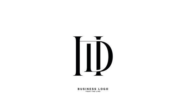 HD, DH, H, D, Abstract Letters Logo Monogram
