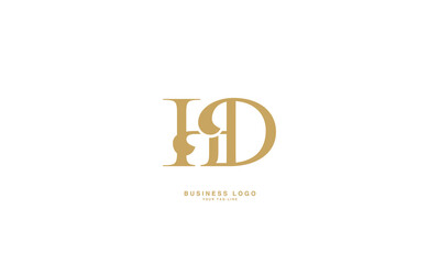 HD, DH, H, D, Abstract Letters Logo Monogram