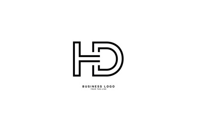 Fototapeta premium HD, DH, H, D, Abstract Letters Logo Monogram