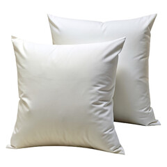 Two White Pillows  isolated on white background
