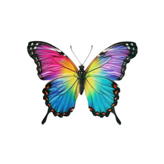 Colorful butterfly in transparent background