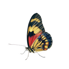 Colorful butterfly in transparent background