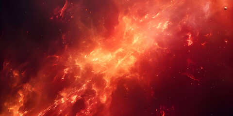 Red Fire Smokey Abstract Background - Ai Generated