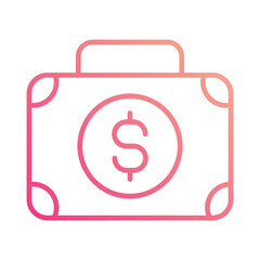 Briefcase icon vector, stock illustration