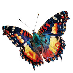 Colorful butterfly in transparent background