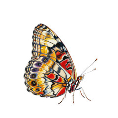 Colorful butterfly in transparent background
