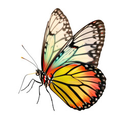 Colorful butterfly in transparent background