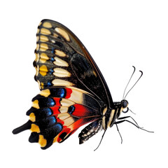 Colorful butterfly in transparent background