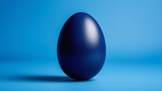 blue easter egg on a blue background
