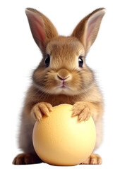 Obraz premium PNG Easter Bunny Delight: Cute PNG Images of White Rabbits, Eggs, and Spring Fun, Whiskers and Fluff: Charming Easter Rabbits, White Eggs, and Cute Pets