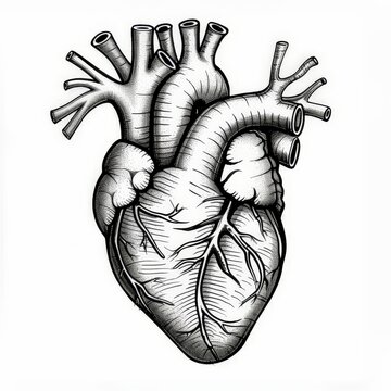 a drawing of a heart